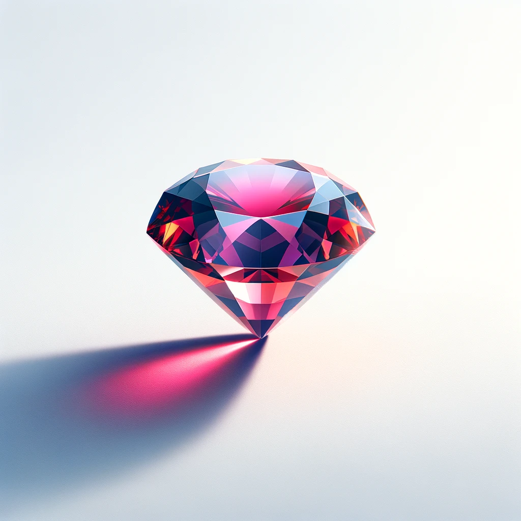 Illustrasjon av kvalitet med en perfekt diamant.